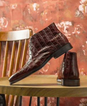 Men's Genuine Leather Martin Boots - Premium Cowhide Winter Boots Trendy Male Shoes (New Autumn/Winter Collection) - Brown, 41