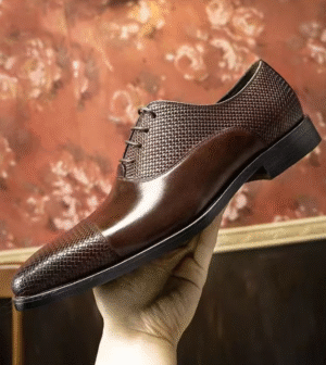 Men's Genuine Leather Oxford Shoes - British Style Business Formal Dress Shoes - black, 41